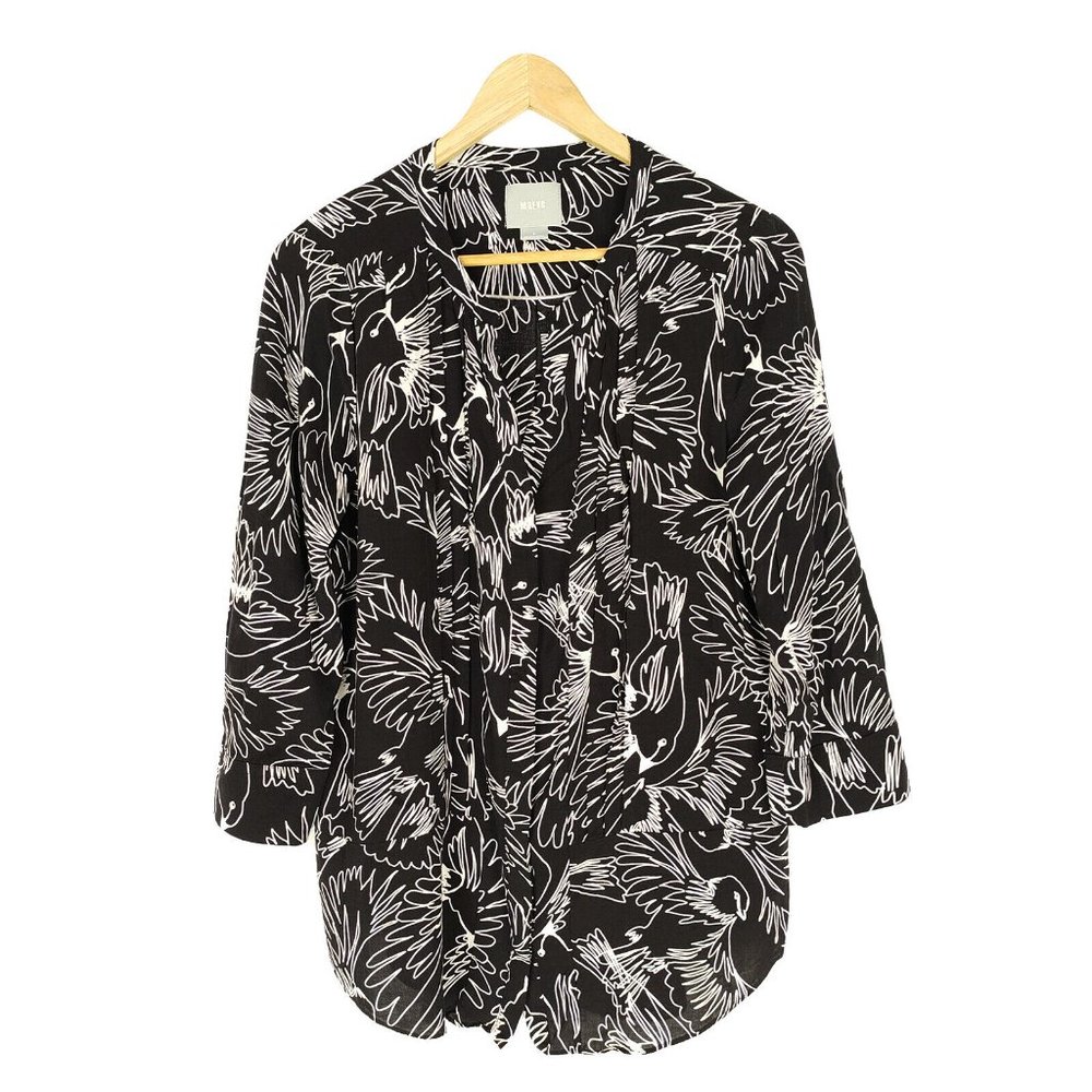 Anthropologie Maeve Tunic 8  Black Rayon